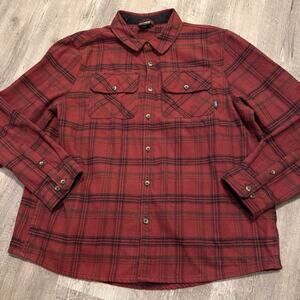 Colorado Clothing Mens XXL Shacket Red Plaid Thick Flannel Side Pockets Jacket